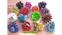 Leather Rings Flowers Designs Accessories For Women